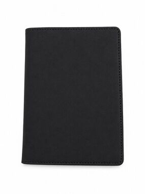 Cloth and Paper (C&P) Black‎ faux Suede/Leather Passport Cover Notebook Pen Loop